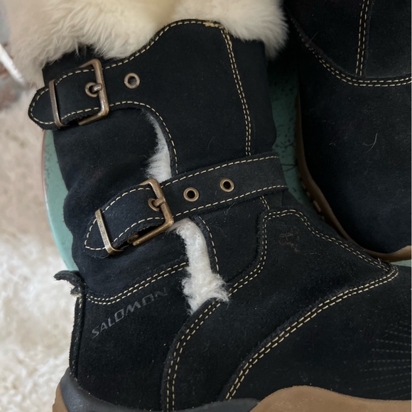 NWOT! Solomon "Lahasa" tall boots with faux fur and fleece lining. Warm + CUTE!! - Picture 5 of 10